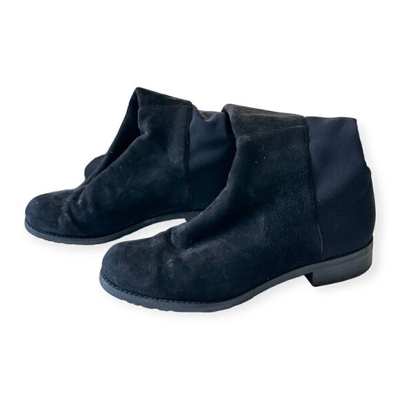 Stuart Weitzman‎ Over the Knee Black Suede/Stretch 50/50 Boots, Size 6M - Picture 4 of 15